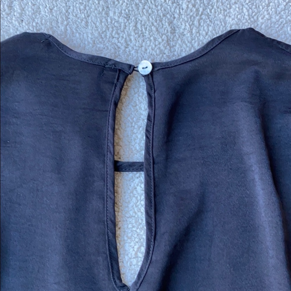Planet Blue Grey Silk Top - Picture 7 of 7